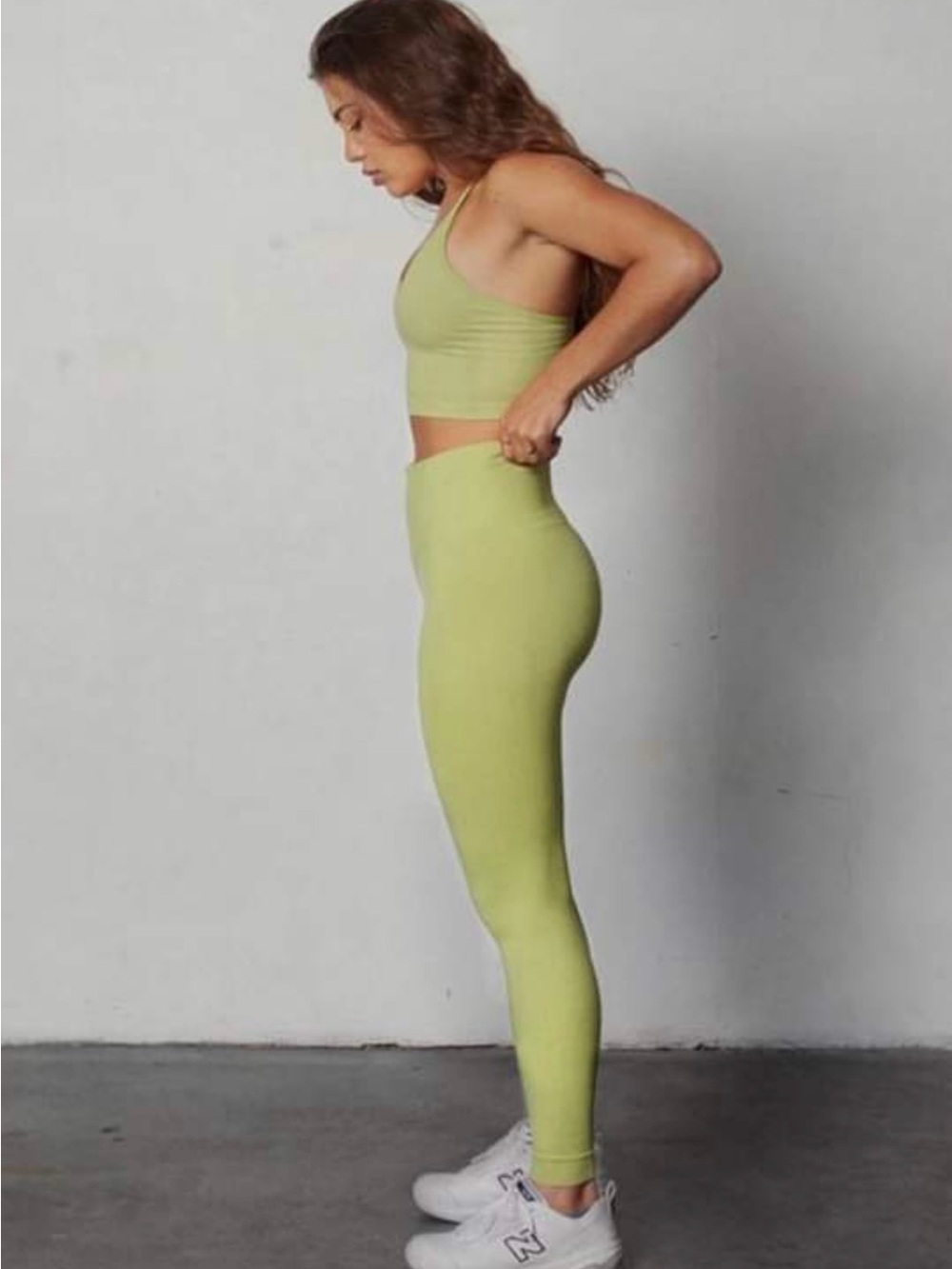 SET Active Lime Seamless High-Waist Leggings in Kiwi 🥝